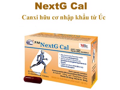 Thuốc NextG Cal nhập khẩu: bổ sung canxi, điều trị loãng xương